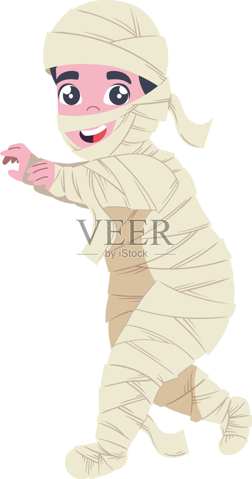 万圣节小孩变装角色插画图片素材