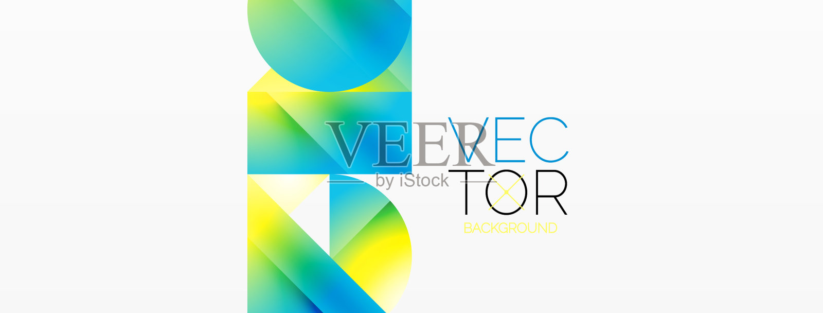 宁静的梯度模板圆圈和三角形插画图片素材