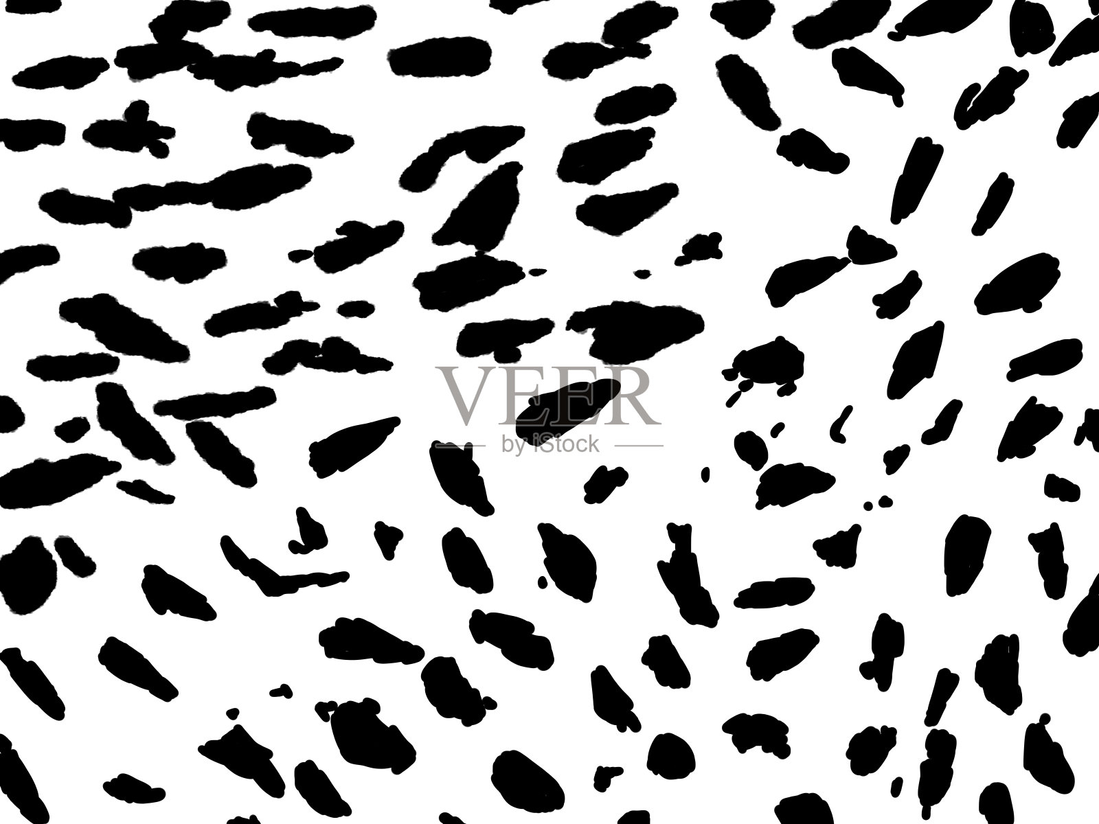 抽象墨水点手绘插图。简约手绘黑白水彩画插画图片素材