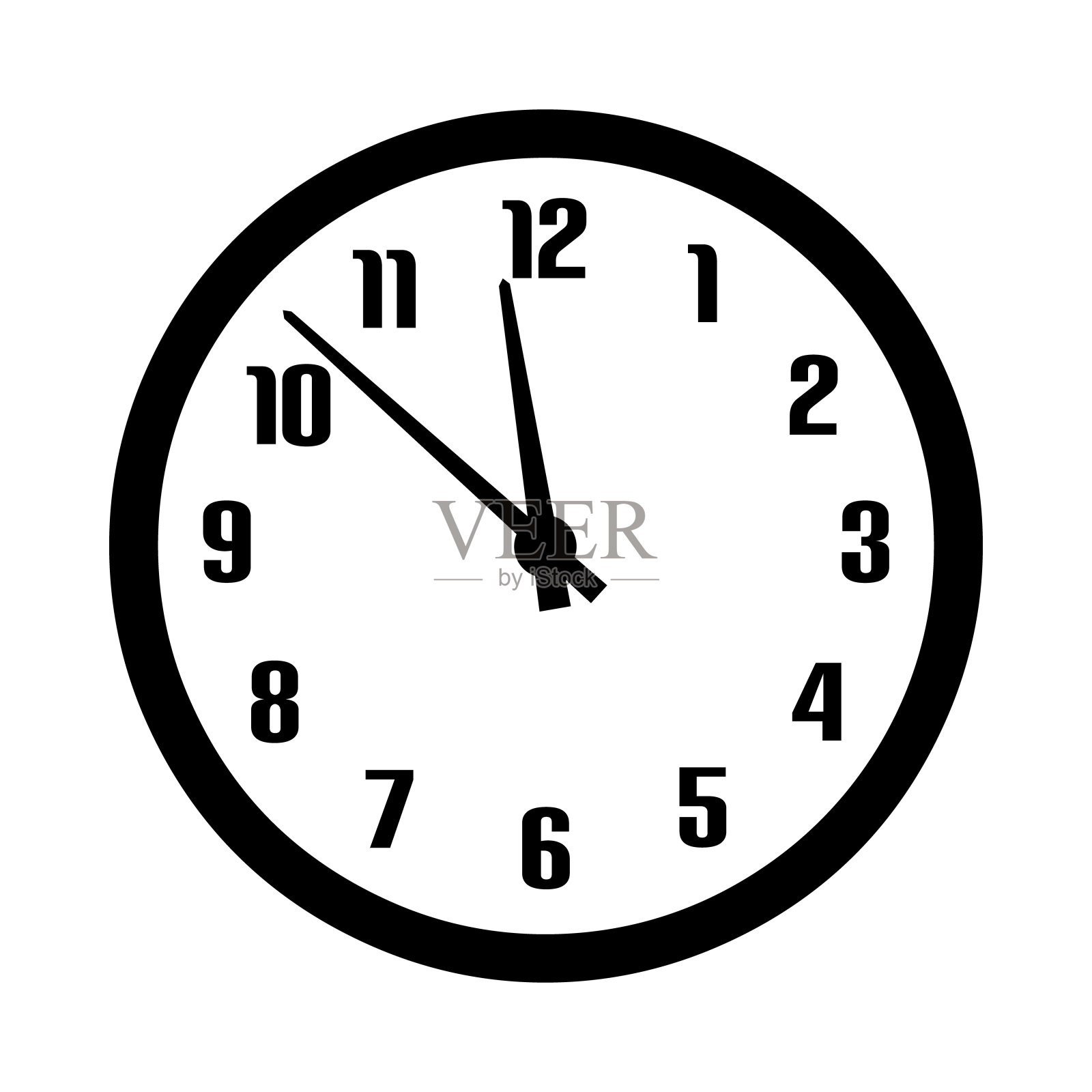 简单的平面时间图标-矢量插图隔离在白色背景上插画图片素材