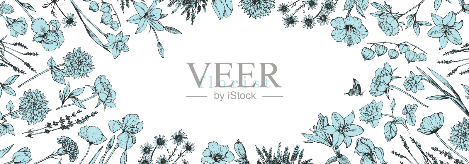 花店。花店。插画图片素材