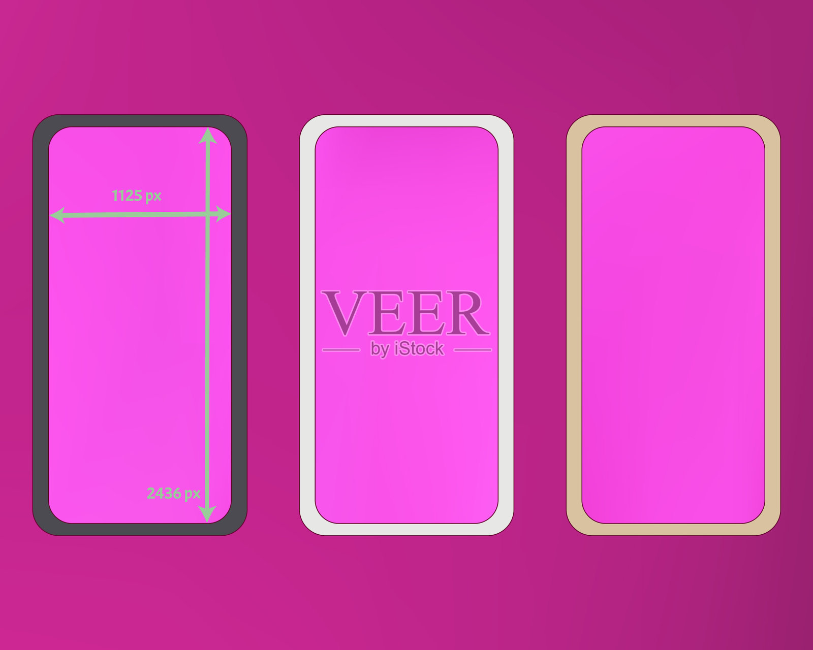 网格洋红手机背景套件插画图片素材