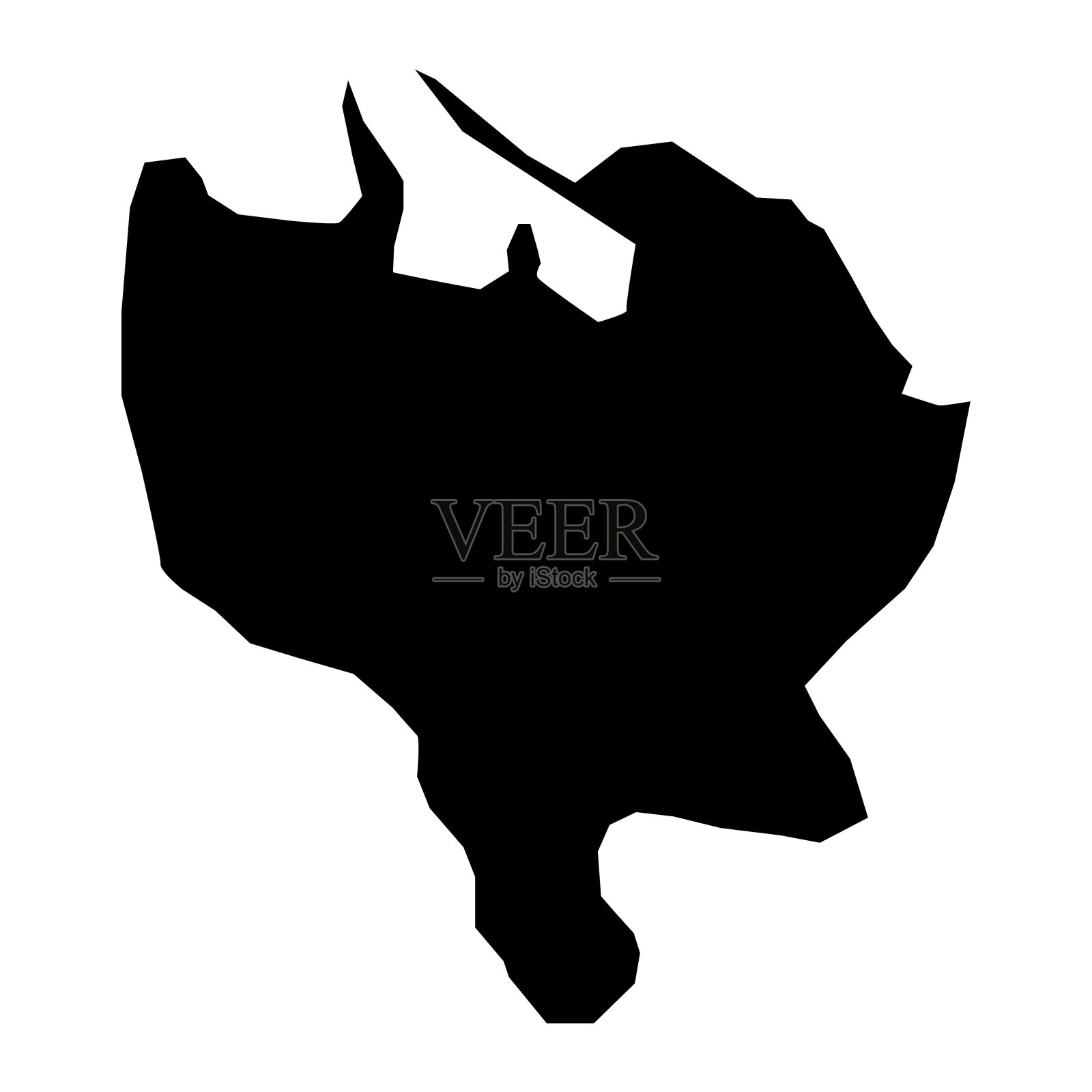 耶夫拉克市地图，阿塞拜疆行政区划。插画图片素材