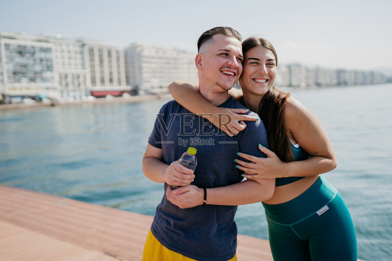 幸运时刻，我们的慢跑时间照片摄影图片