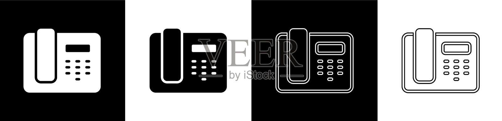 设置电话24小时支持图标隔离插画图片素材