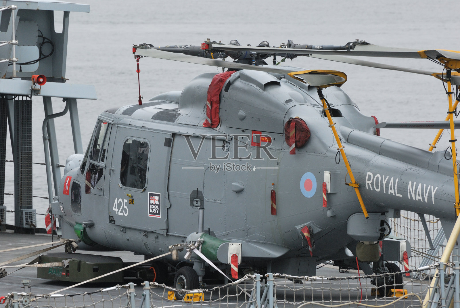 皇家海军韦斯特兰山猫HMA.8反潜直升机。照片摄影图片