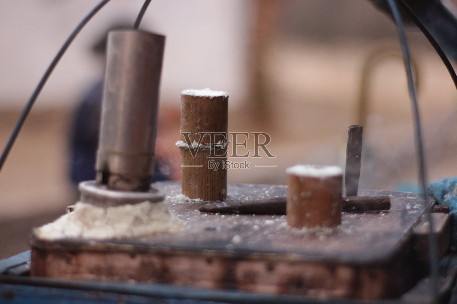 蒲团饼是用热的照片摄影图片