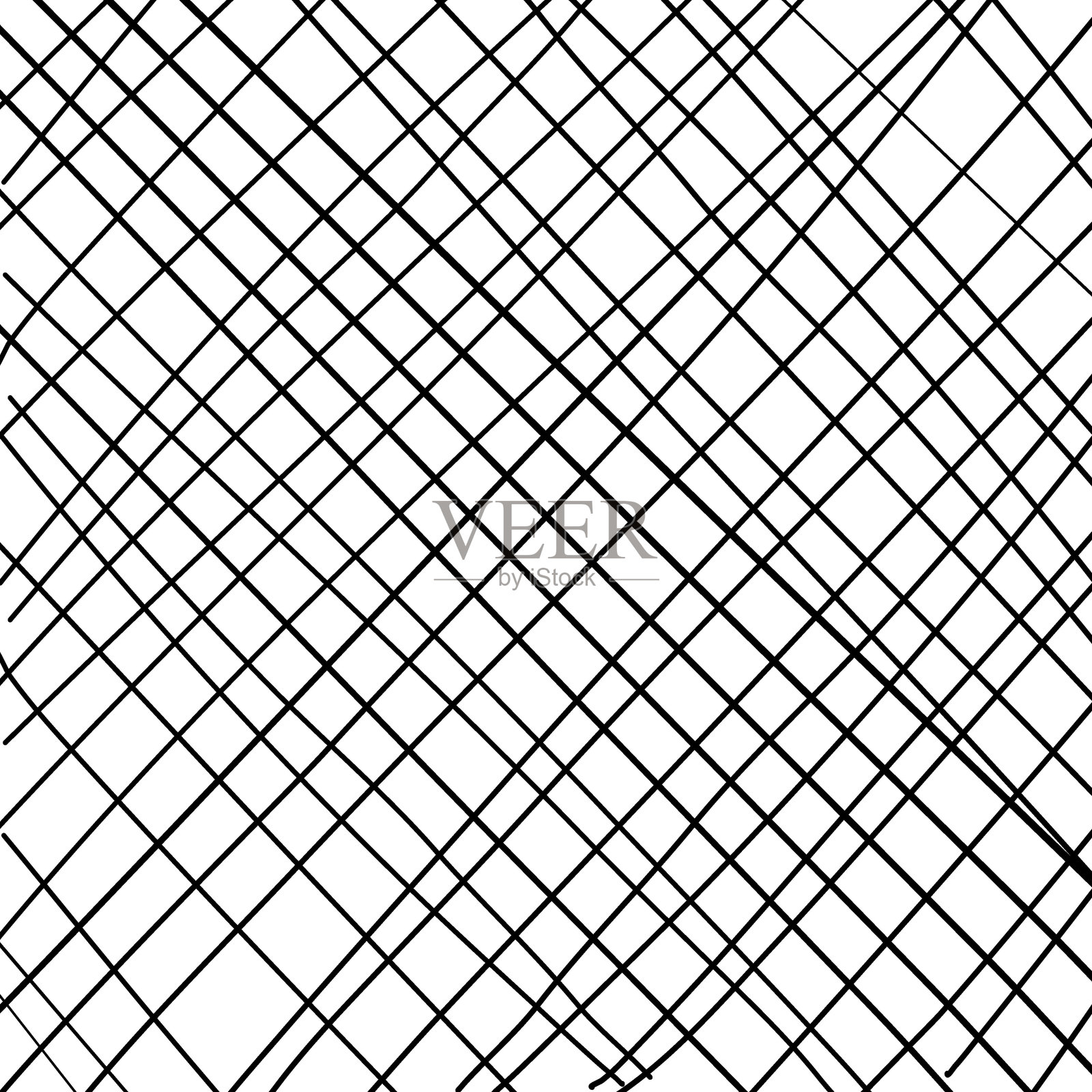 矢量涂鸦，水平和波浪笔画收集。插画图片素材