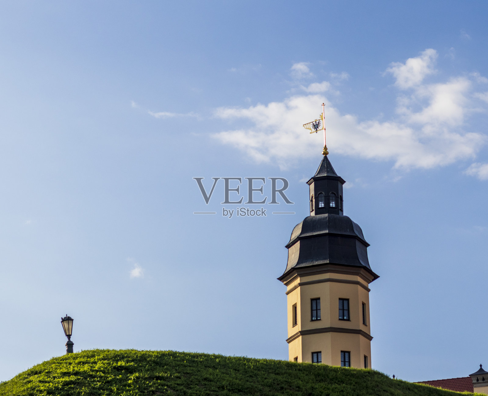 涅斯维日，白俄罗斯- 08.23.2023 -著名建筑地标Radzwill城堡的照片。历史照片摄影图片