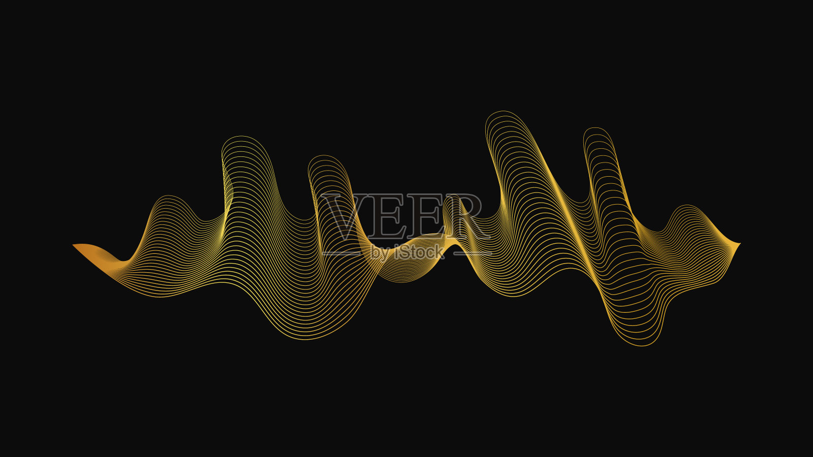 抽象的背景与奢华的金色波浪插画图片素材