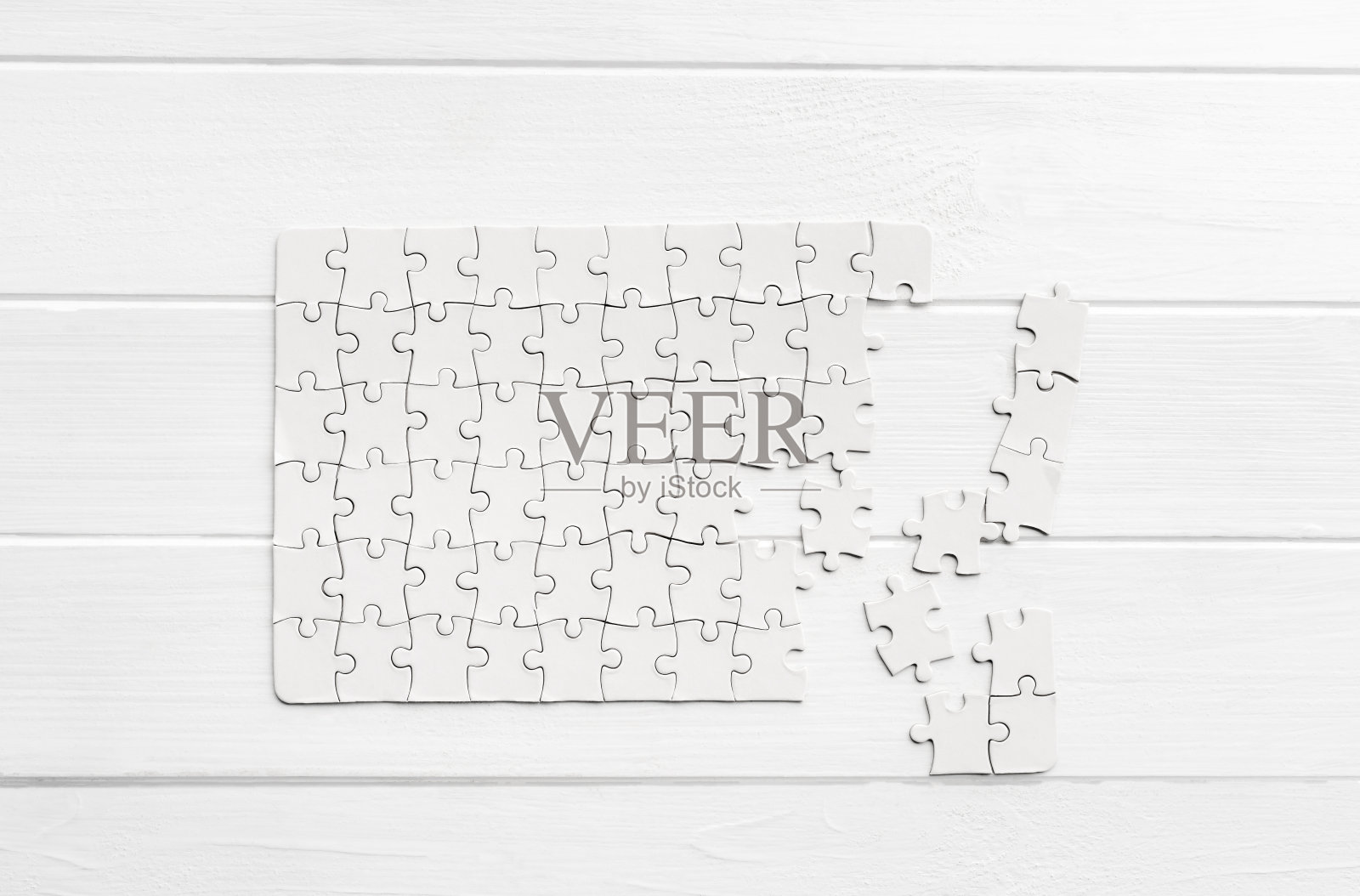 白色拼图照片摄影图片