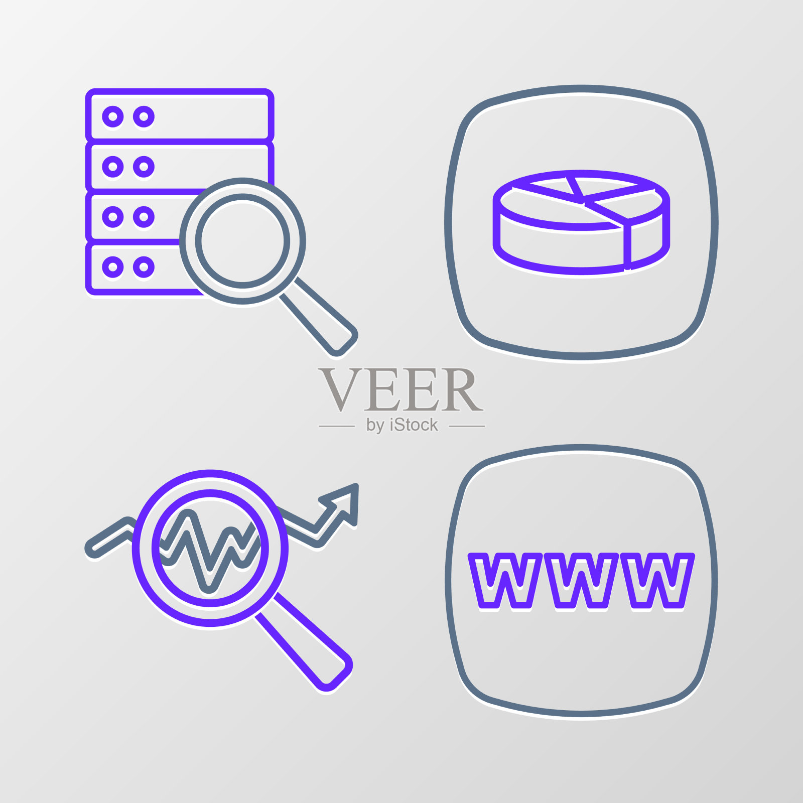 集行网站模板搜索数据分析插画图片素材
