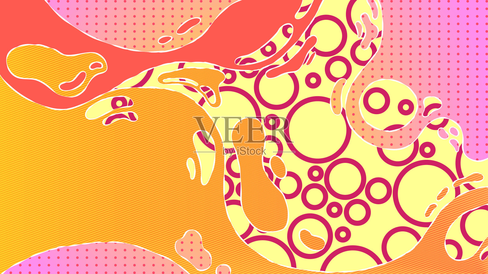 手绘抽象现代纹理图案插画图片素材