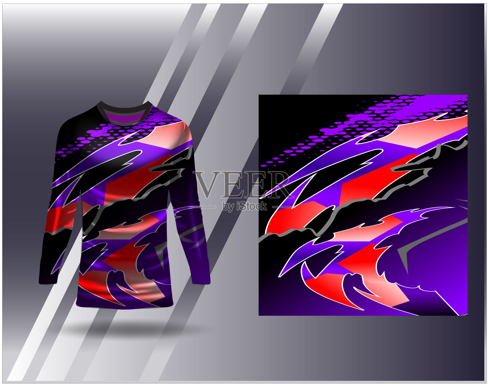 运动运动衫和t恤模板运动设计为足球竞速游戏运动衫矢量插画图片素材