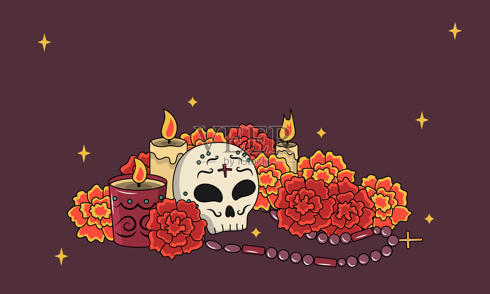 亡灵节矢量banner插画图片素材