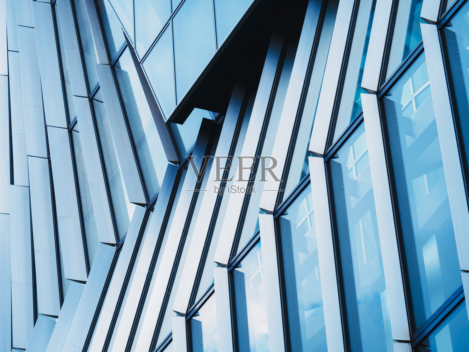 玻璃幕墙钢图案现代建筑建筑细节照片摄影图片