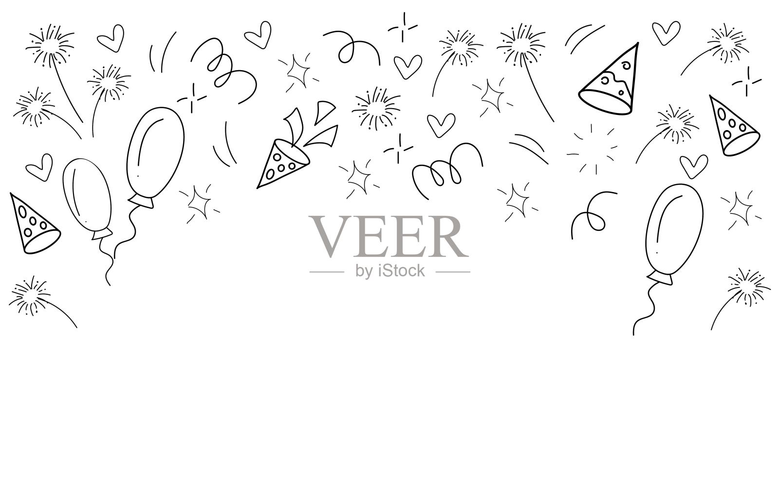 圣诞，新年涂鸦背景插画图片素材