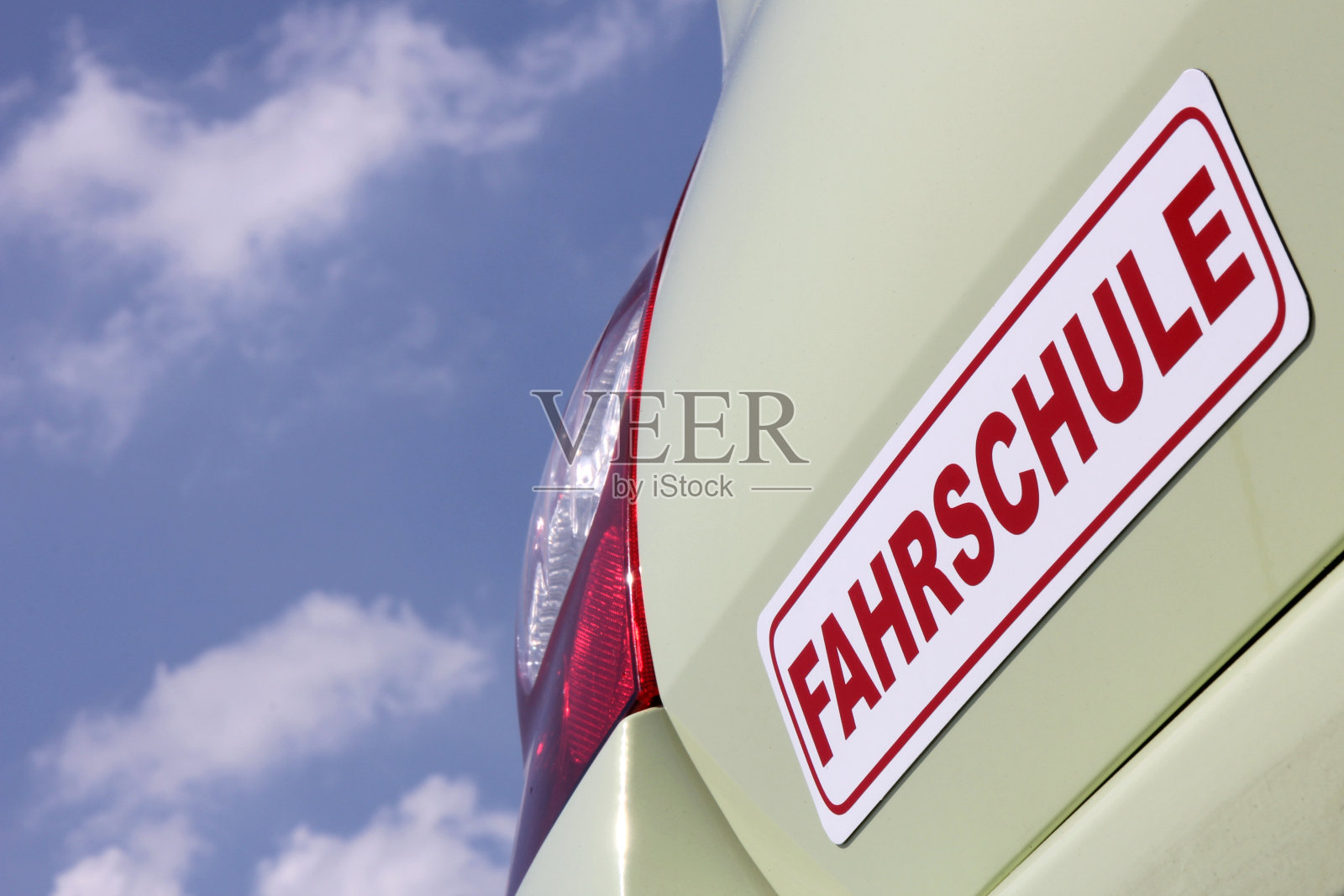 磁性德国驾驶学校汽车标志照片摄影图片