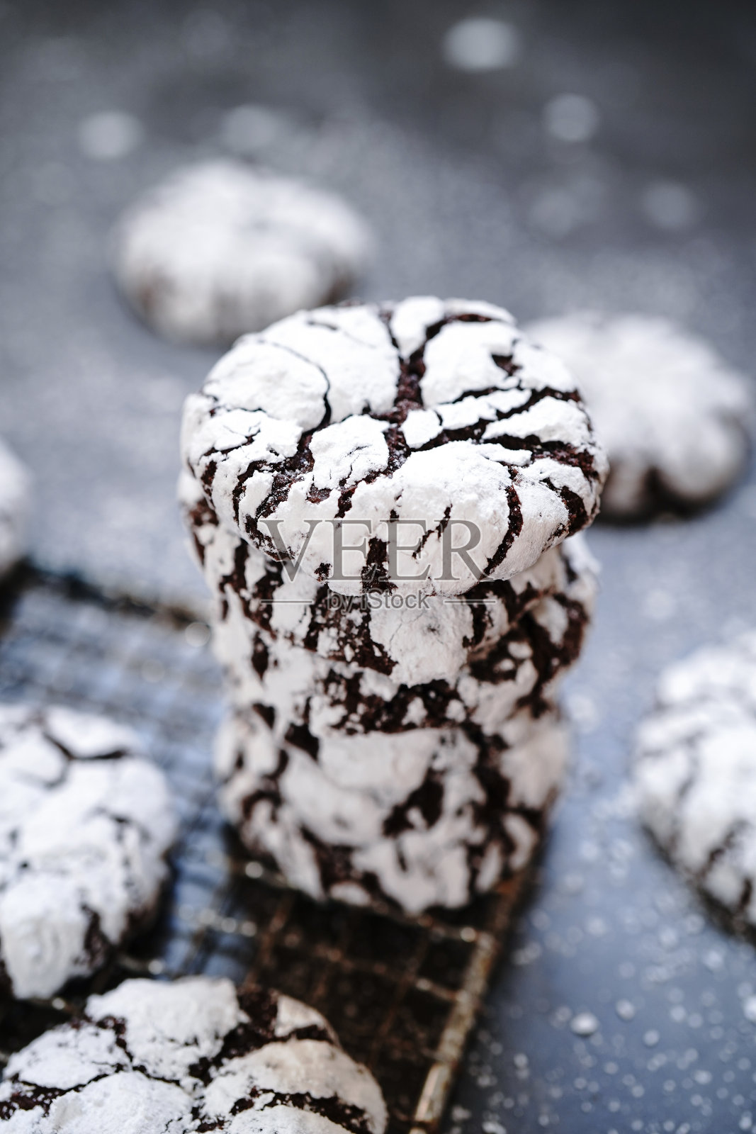 自制巧克力酥饼照片摄影图片