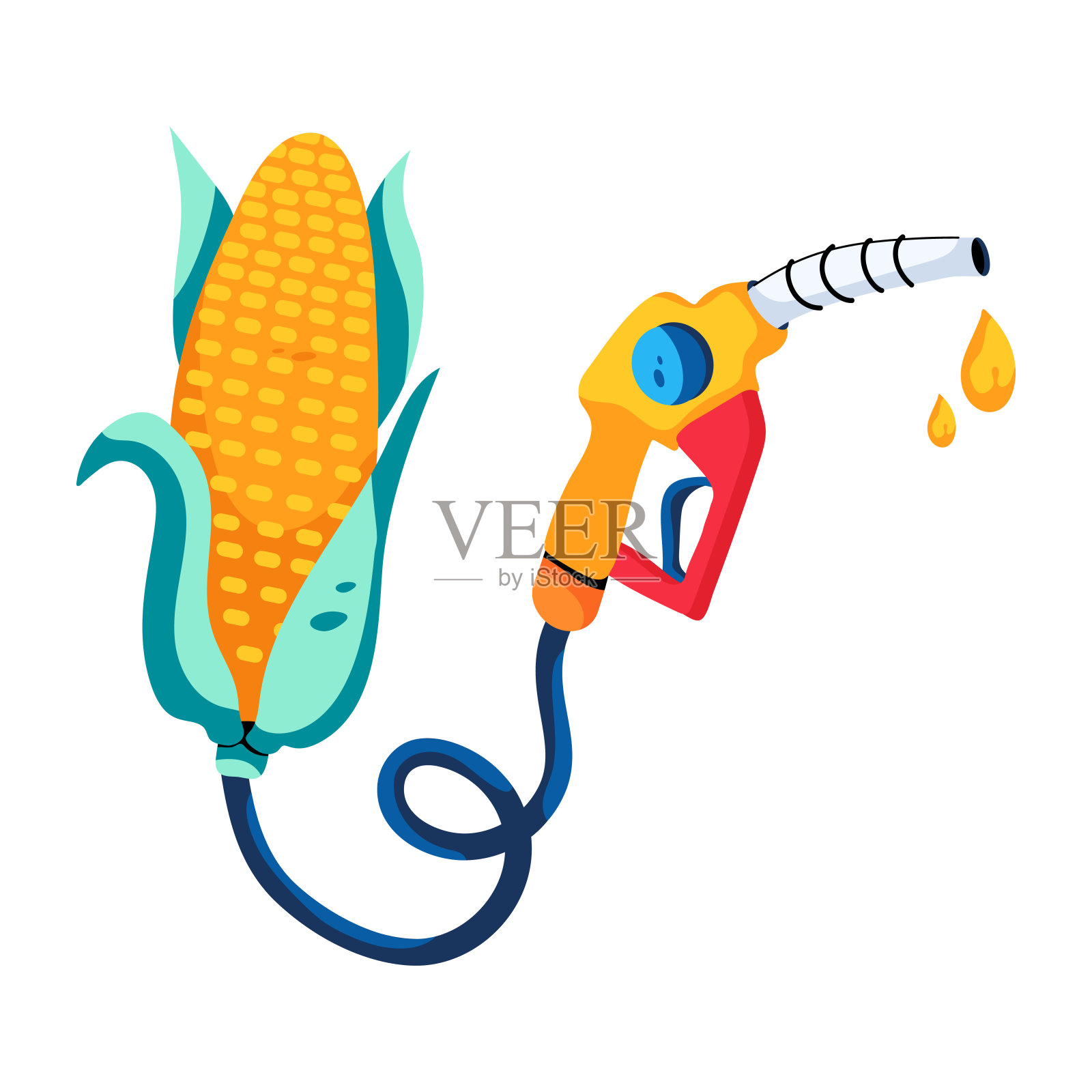 玉米燃料插画图片素材