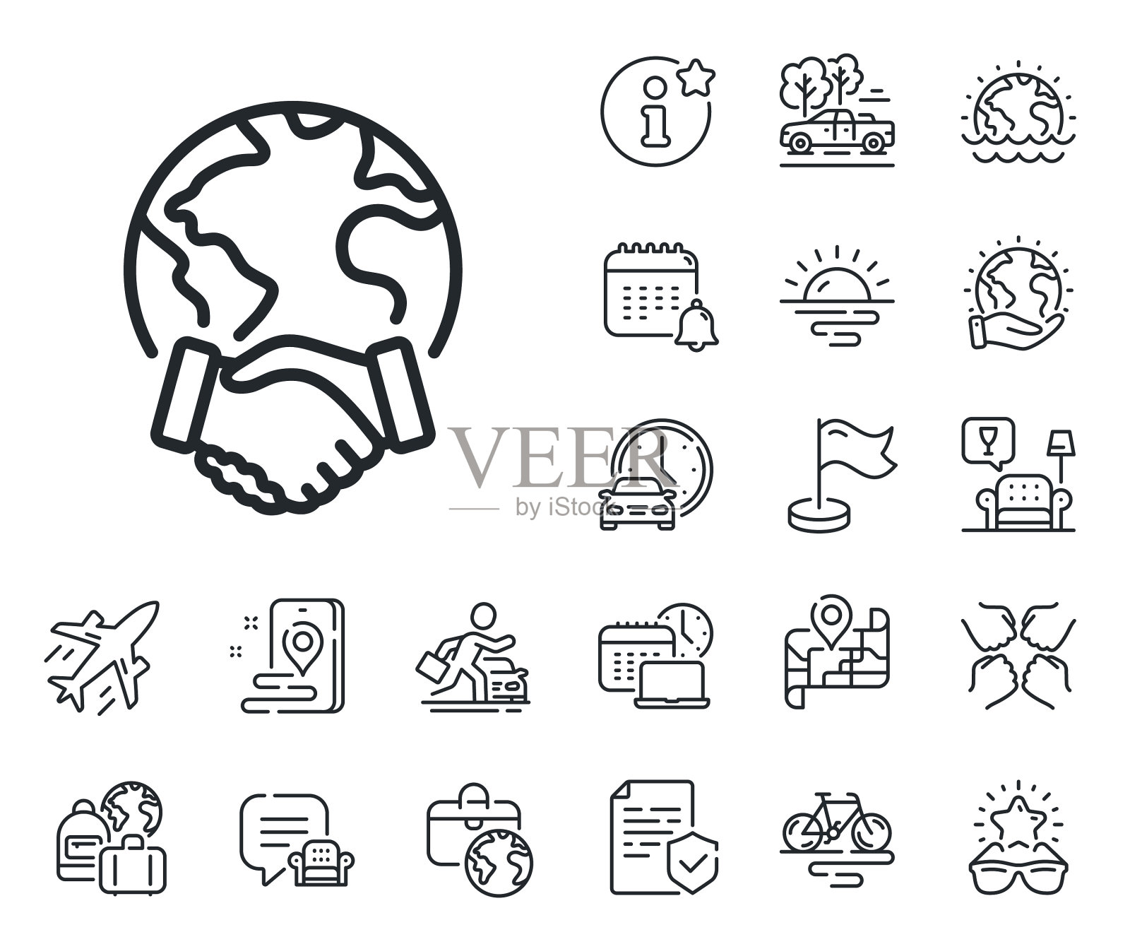 全球业务线图标国际插画图片素材