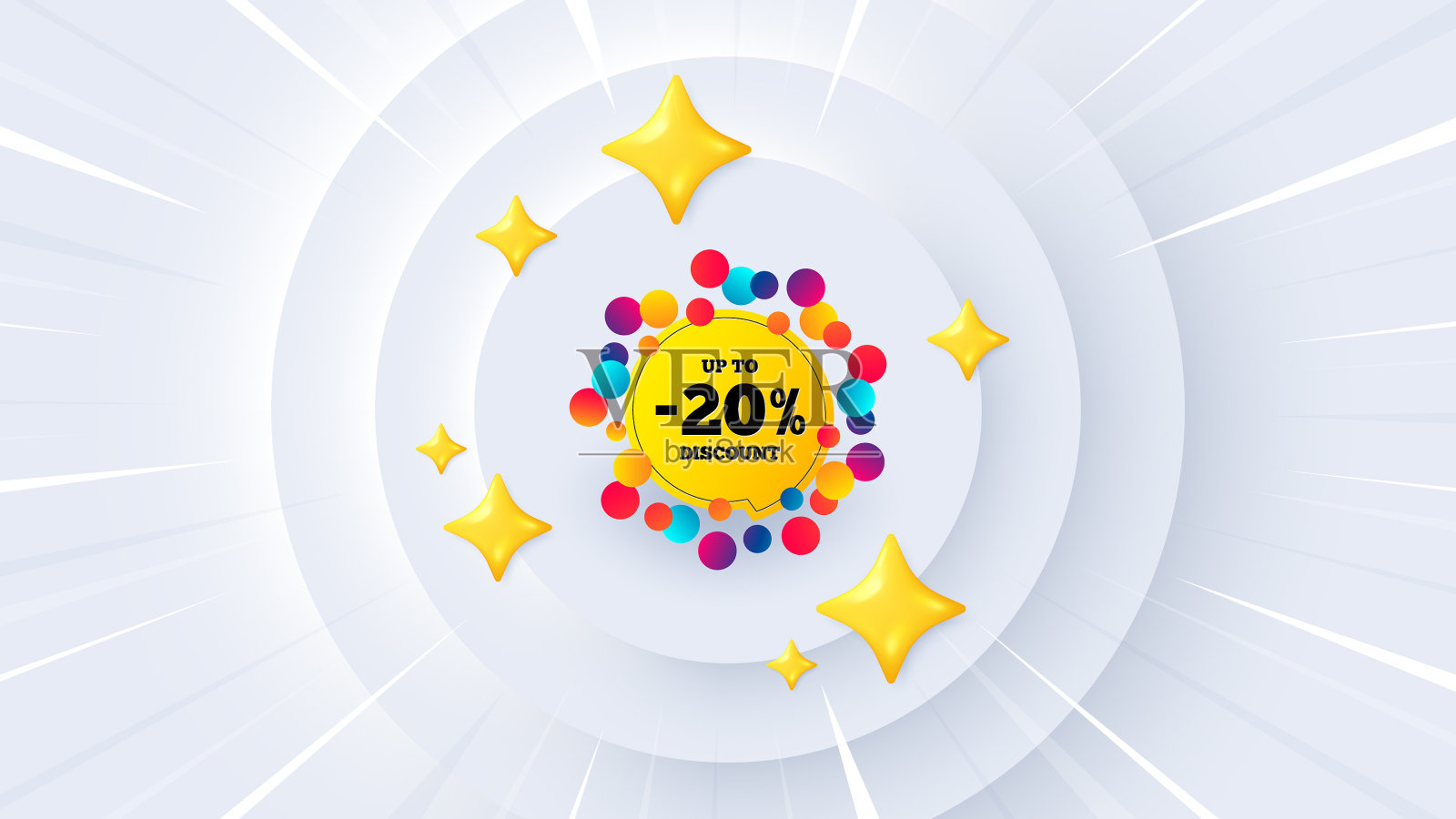 销售八折的横幅折扣贴纸形状插画图片素材