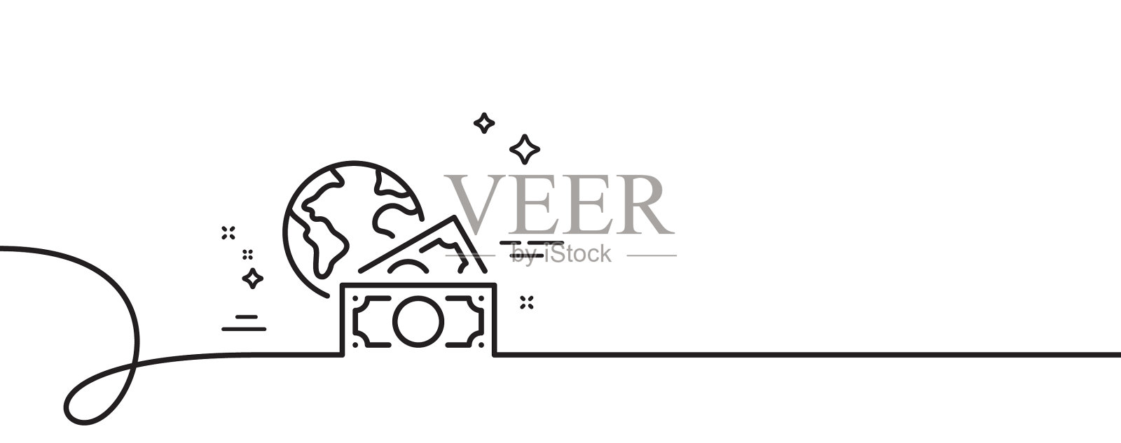 全球业务线图标互联网支付标志插画图片素材