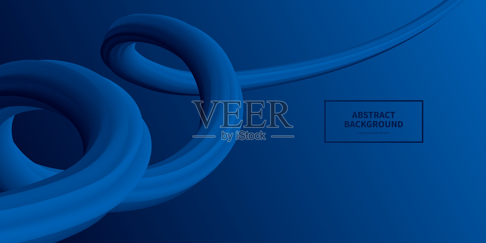 流体抽象设计与蓝色梯度-时髦的背景插画图片素材