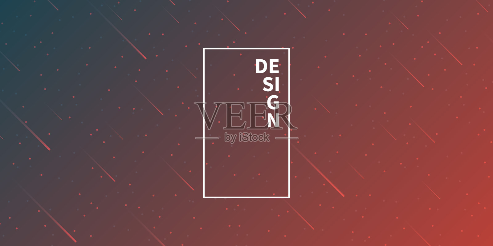 时尚的星空与红色渐变插画图片素材