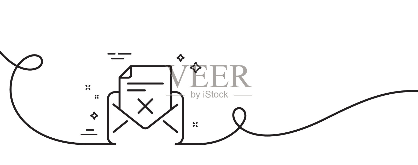 拒绝信行图标删除邮件标志插画图片素材