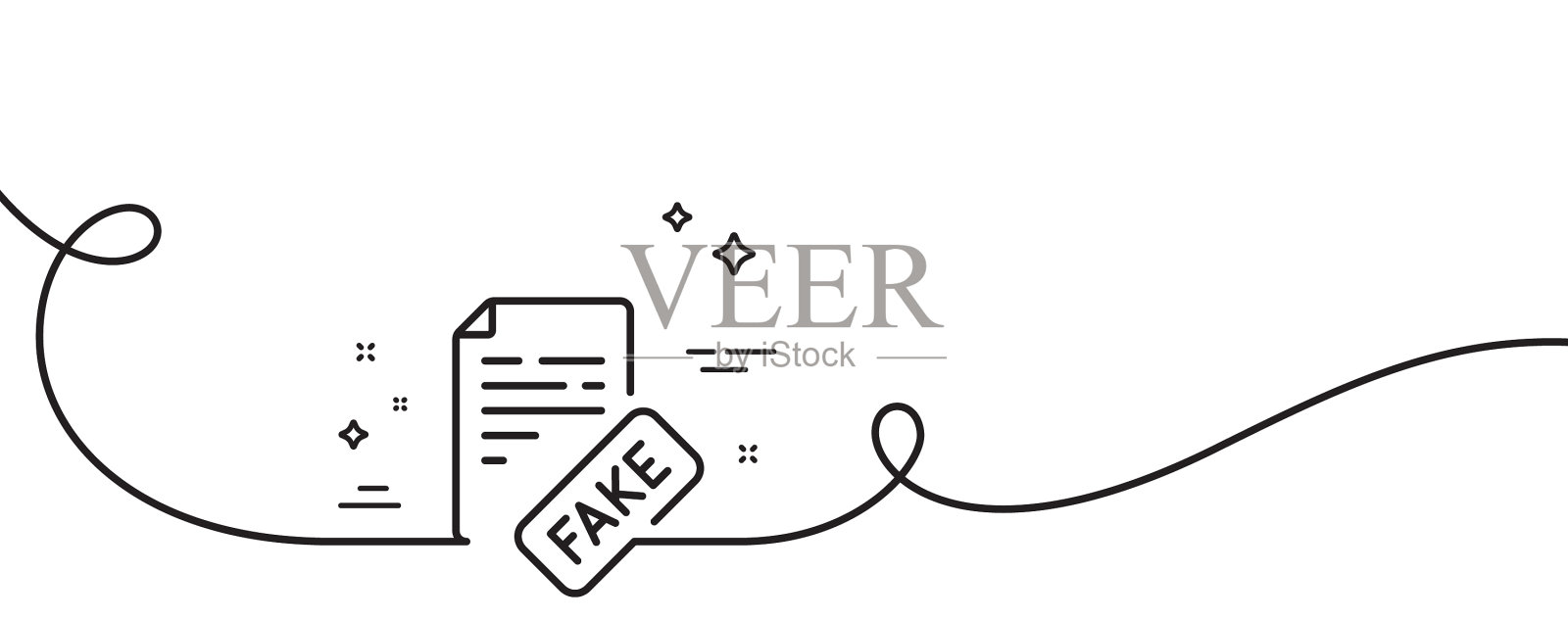 假新闻线图标宣传阴谋插画图片素材