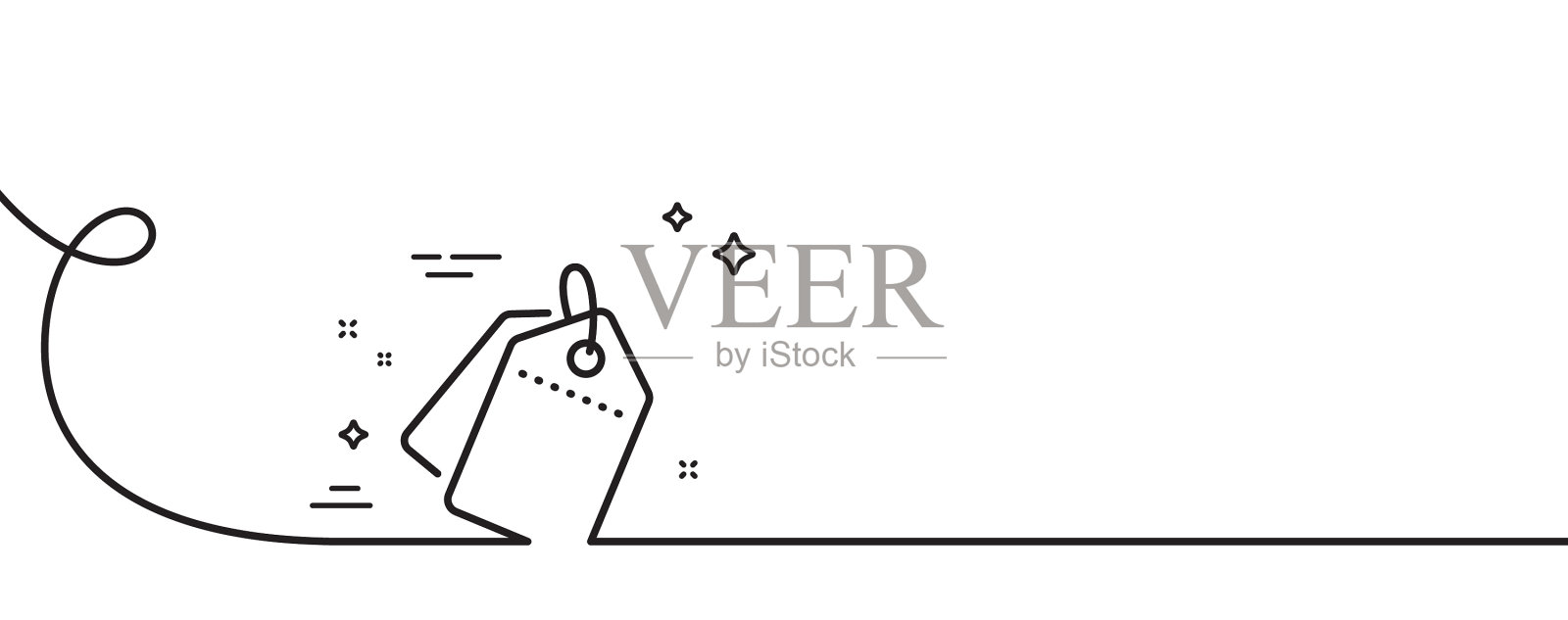 销售标签线图标购物标签折扣插画图片素材