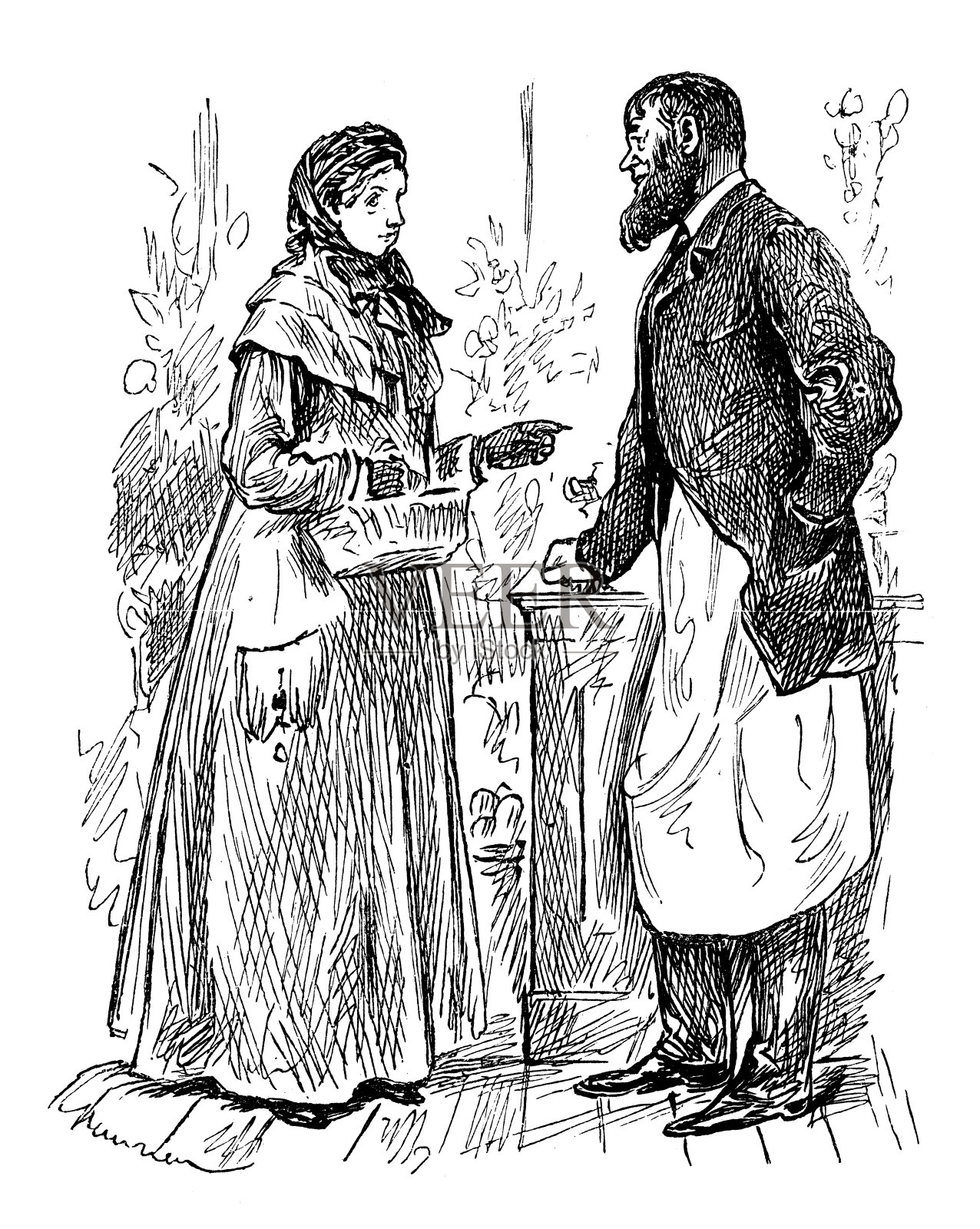 英国讽刺漫画插画图片素材