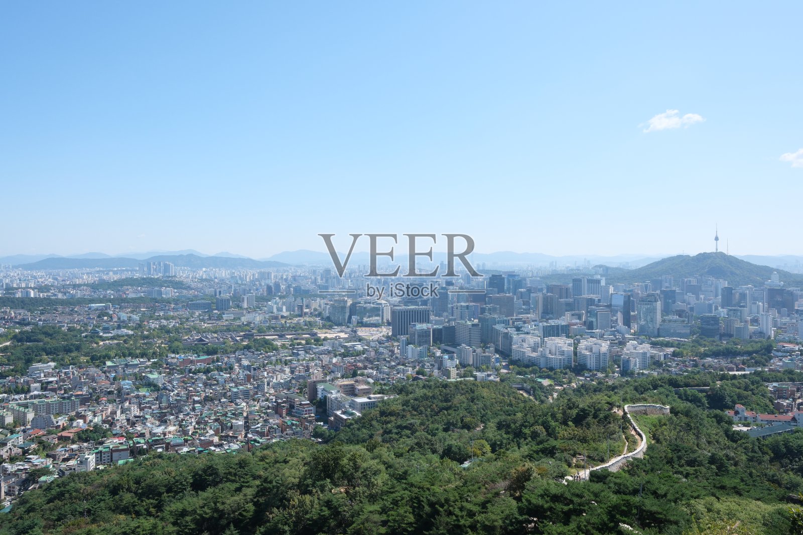 从仁王山看汉城照片摄影图片