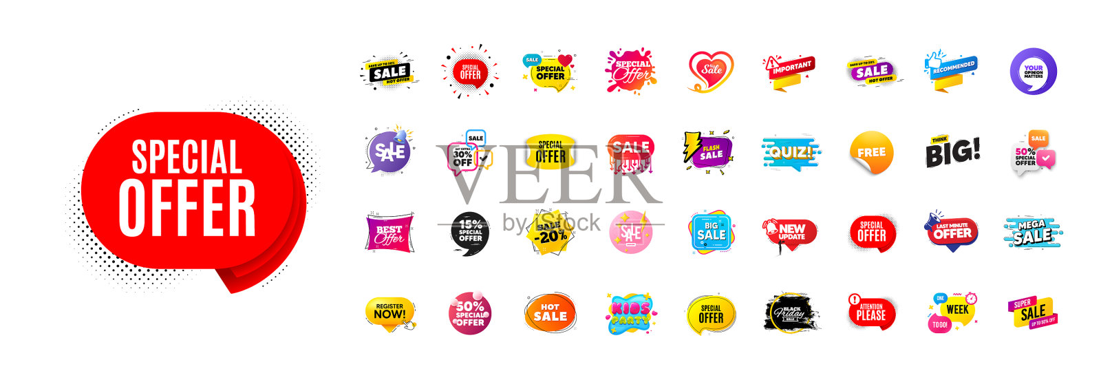 闪购销售横幅包装促销价格插画图片素材