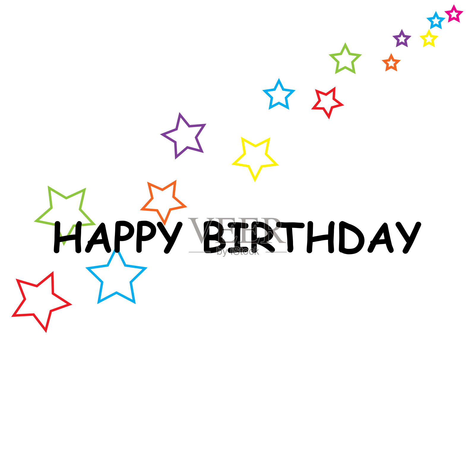 生日快乐短信图标矢量插画图片素材