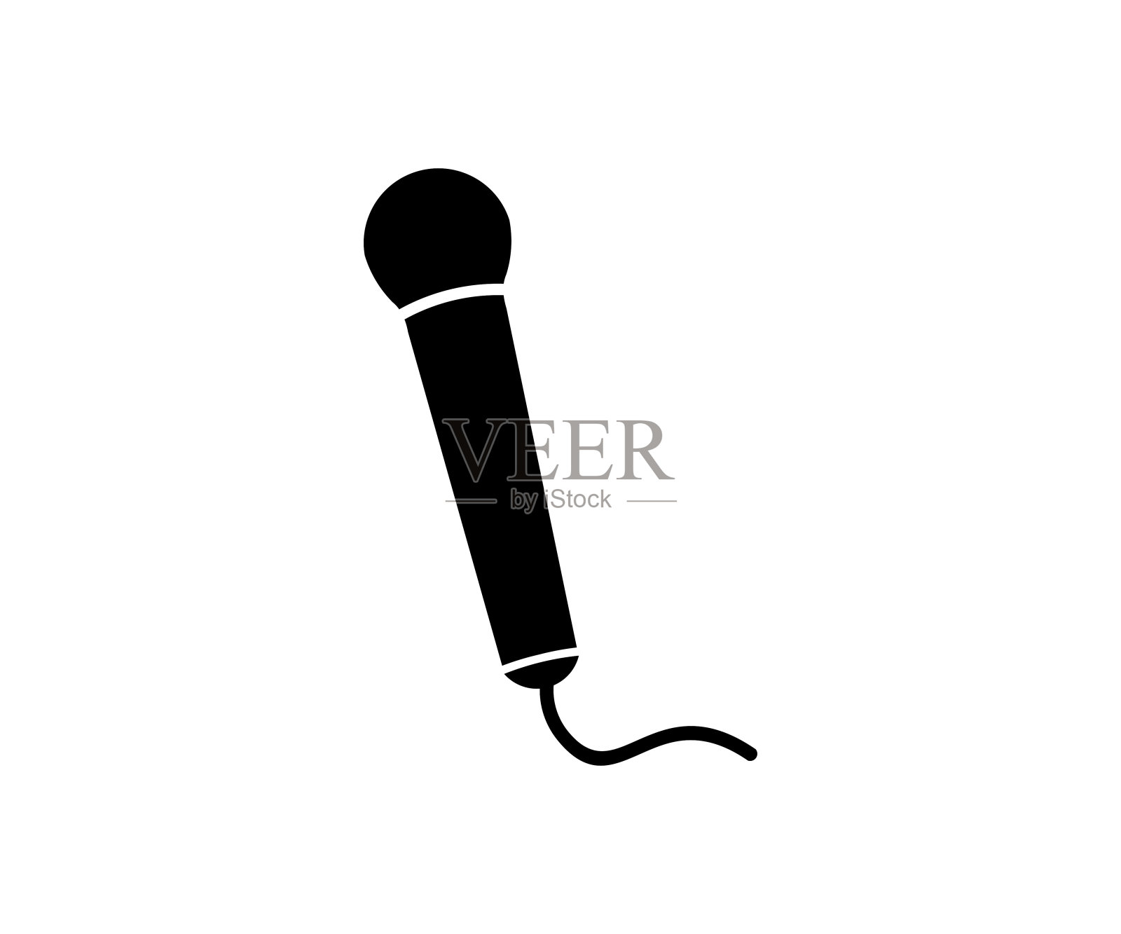 麦克风图标。卡拉ok麦克风。播客麦克风。网络和移动图标矢量设计和插图。插画图片素材