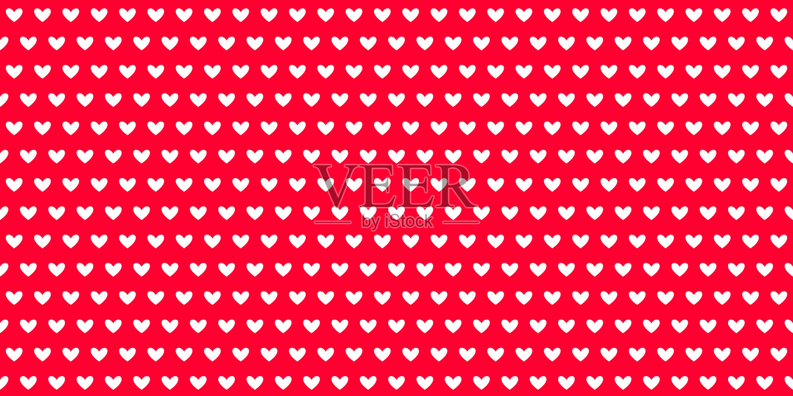 红心无缝图案。红色情人波点重复背景。心形圆点装饰纹理，适用于纺织品、织物、封面、海报、横幅、印刷品、卡片、请柬等。矢量猩红壁纸插画图片素材