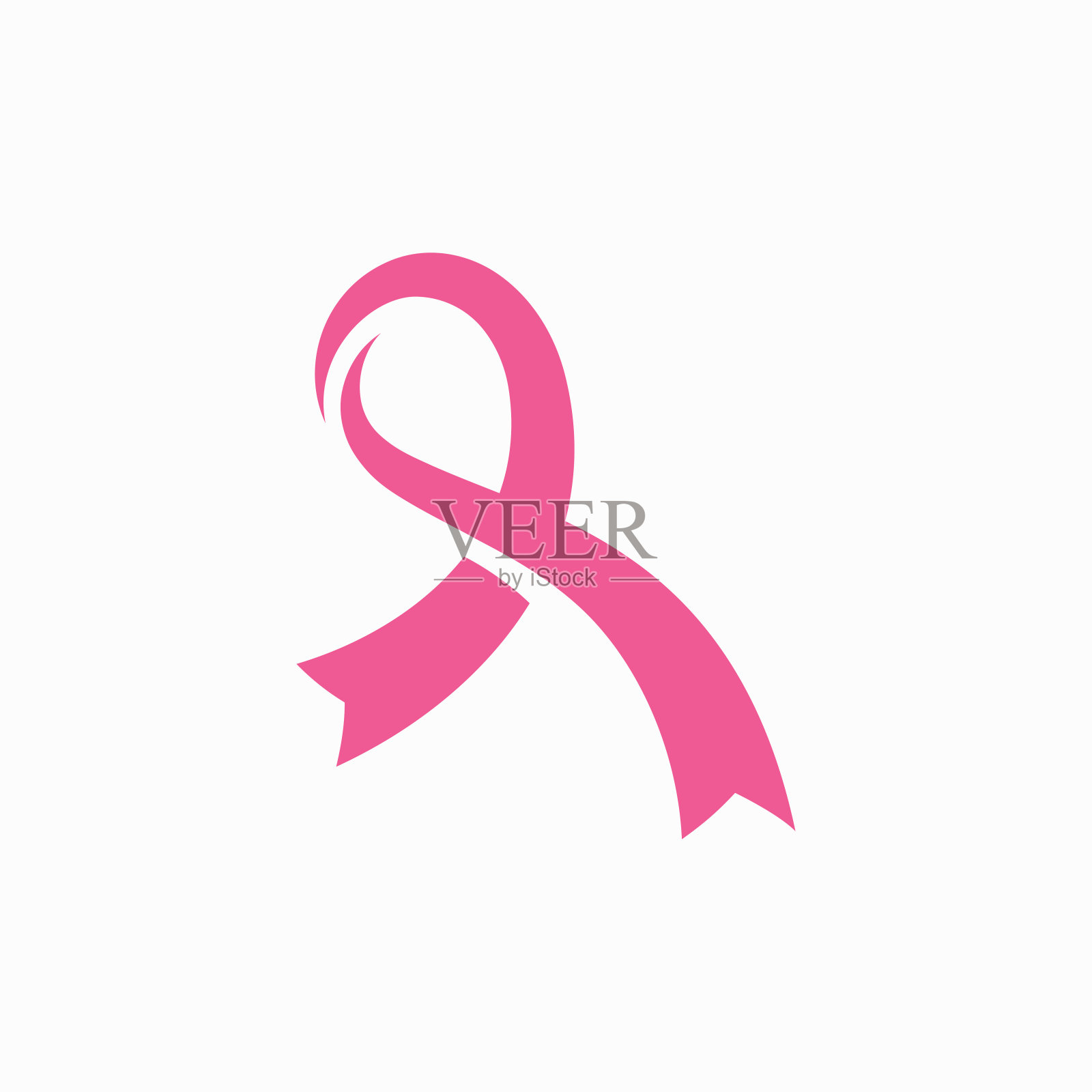 乳腺癌意识标志设计。插图图标矢量插画图片素材