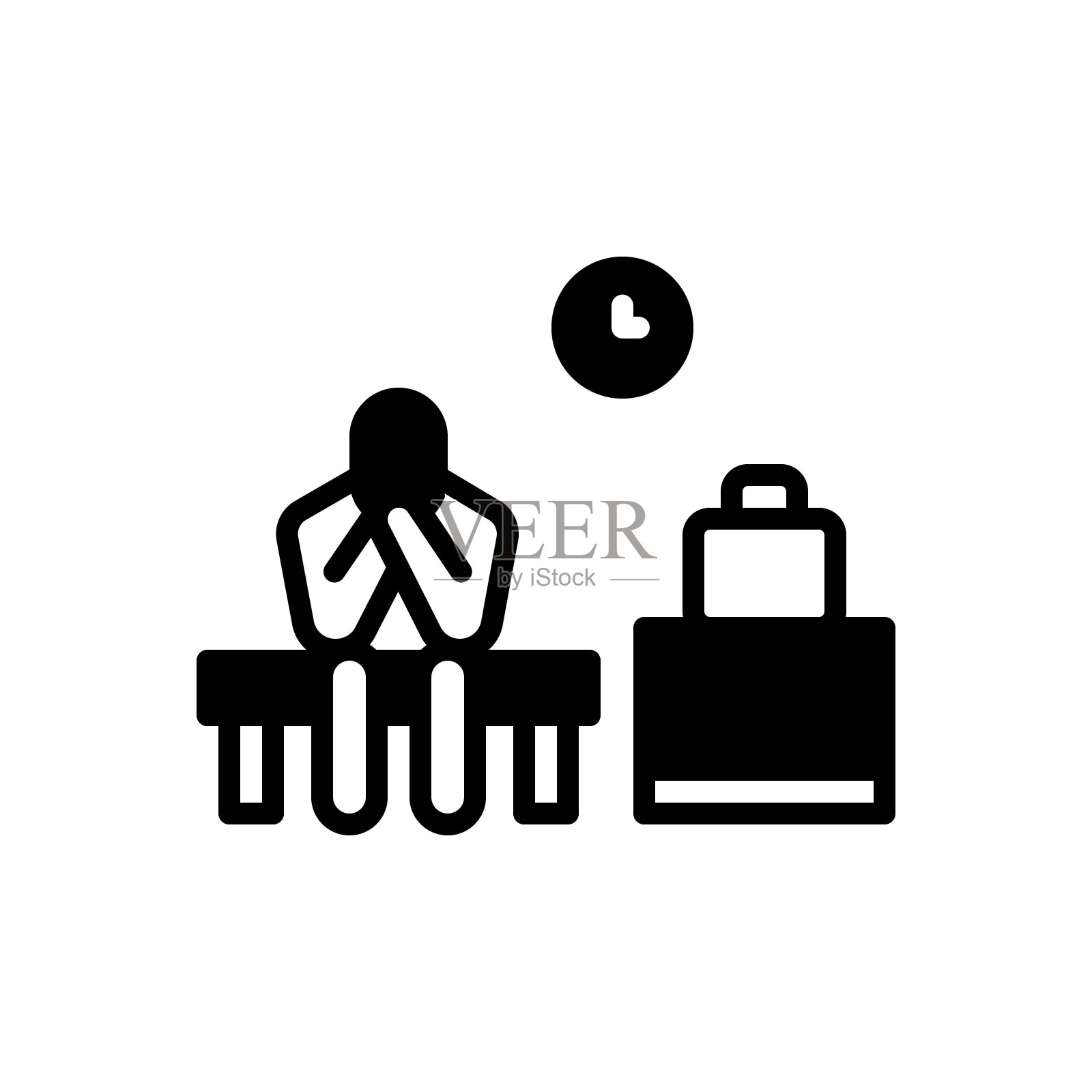 失业的烦恼插画图片素材