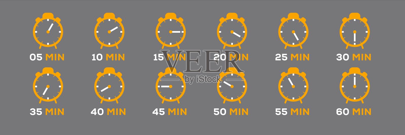 倒计时图标集插画图片素材