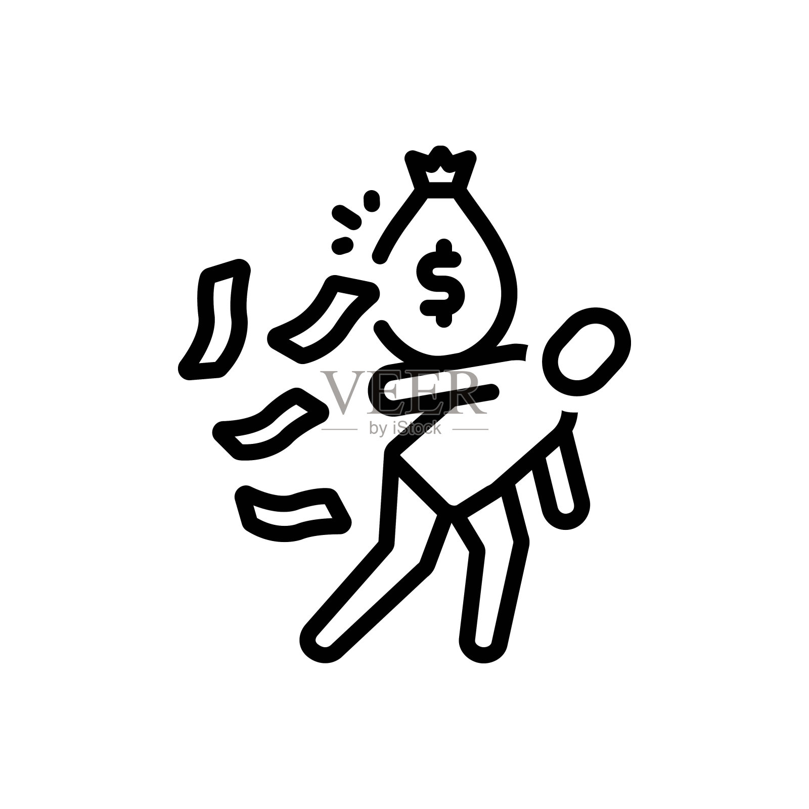 违约债务负担插画图片素材