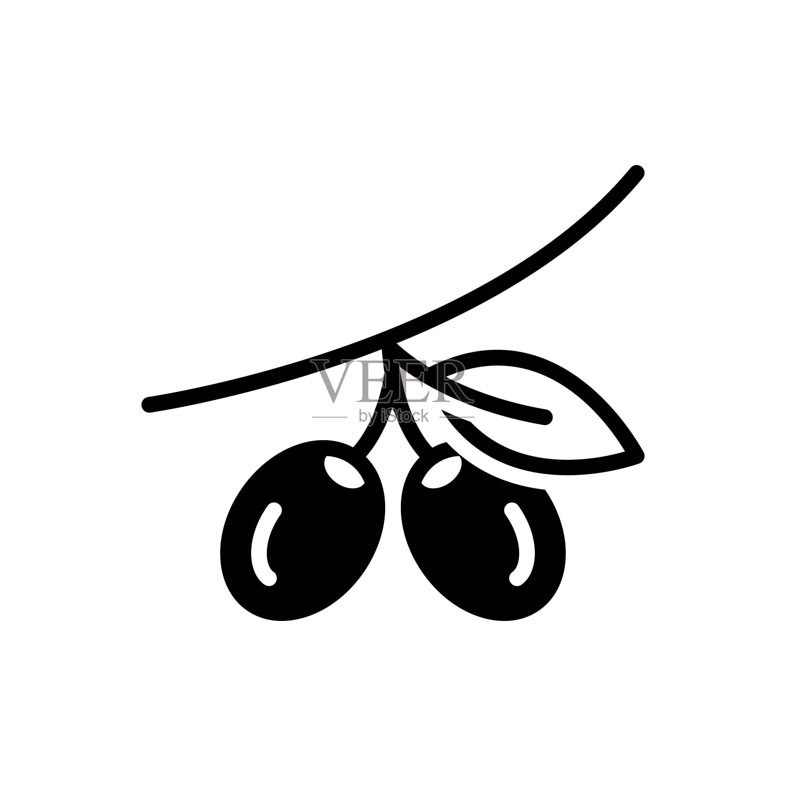 橄榄叶插画图片素材