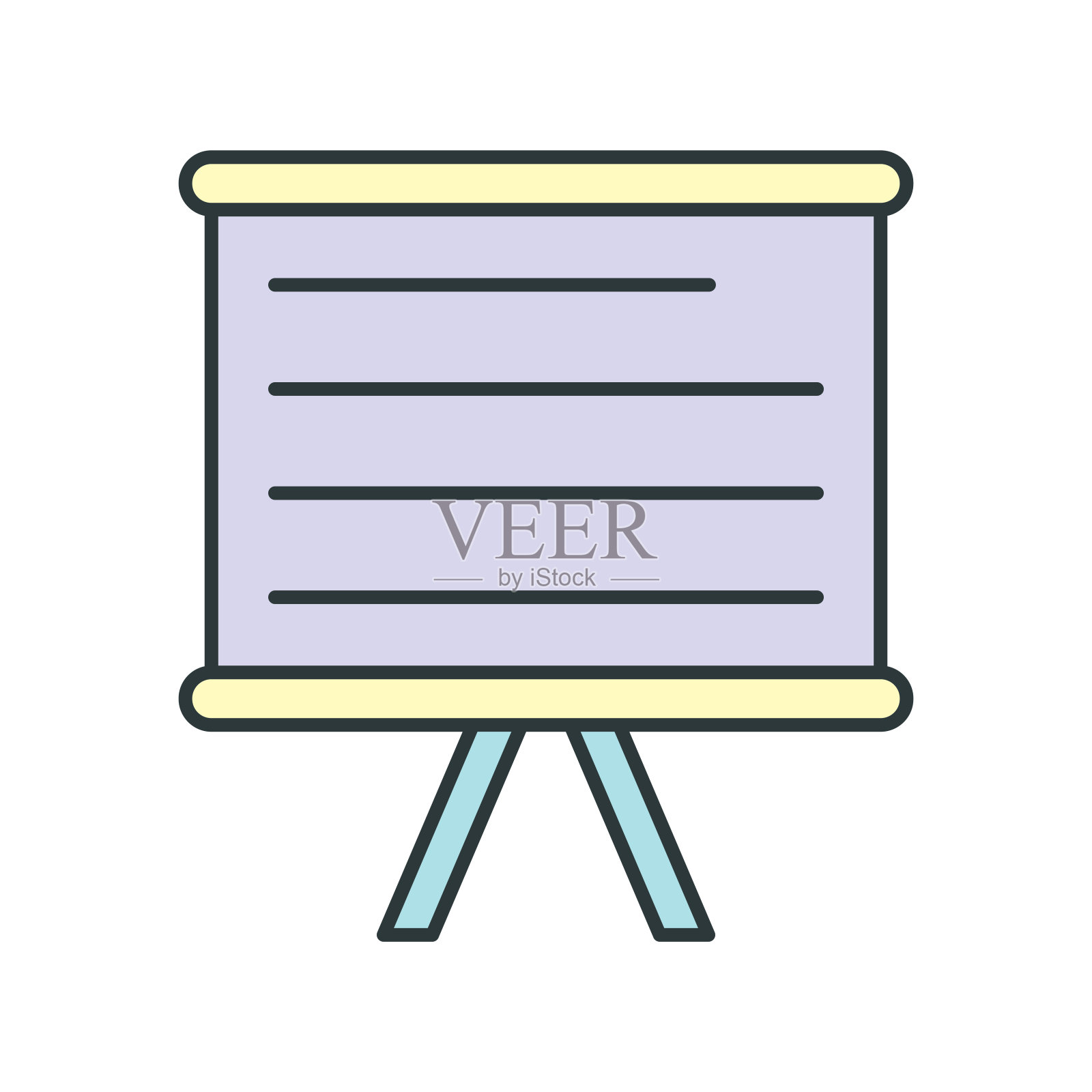 白板图标矢量设计模板简单而现代插画图片素材