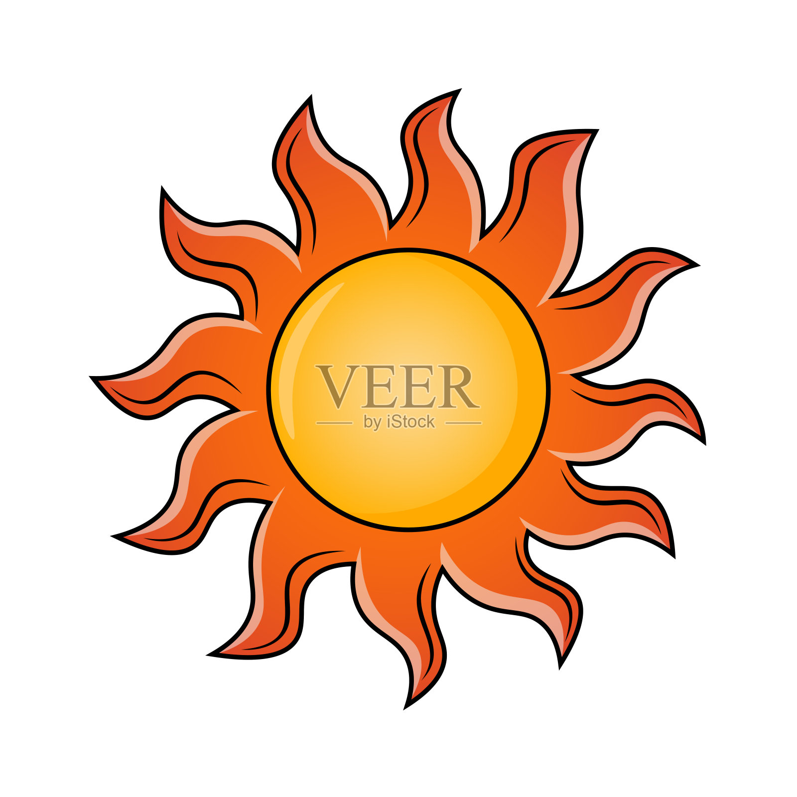 太阳图标插画图片素材