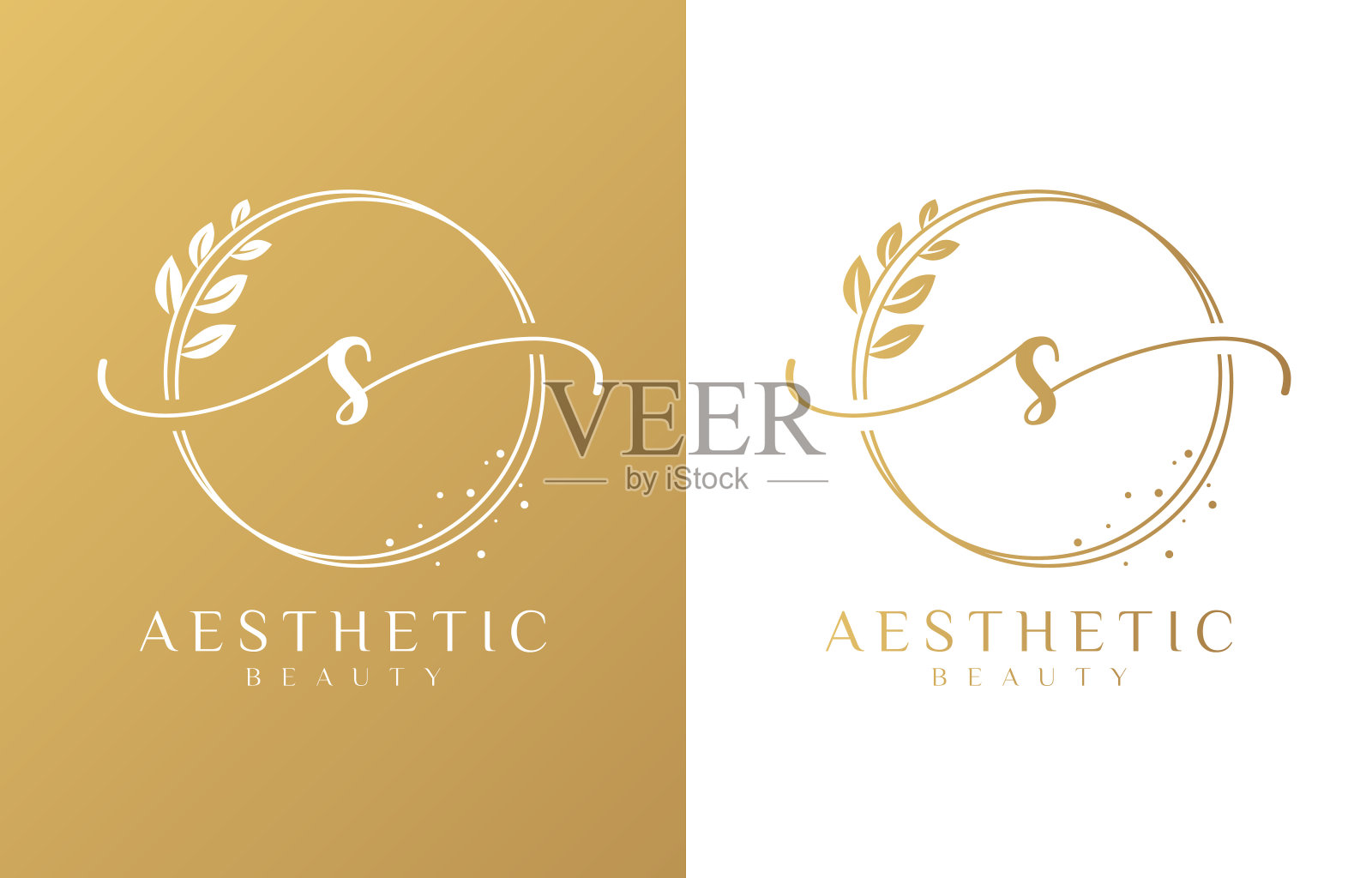 美丽字母组合标志插画图片素材