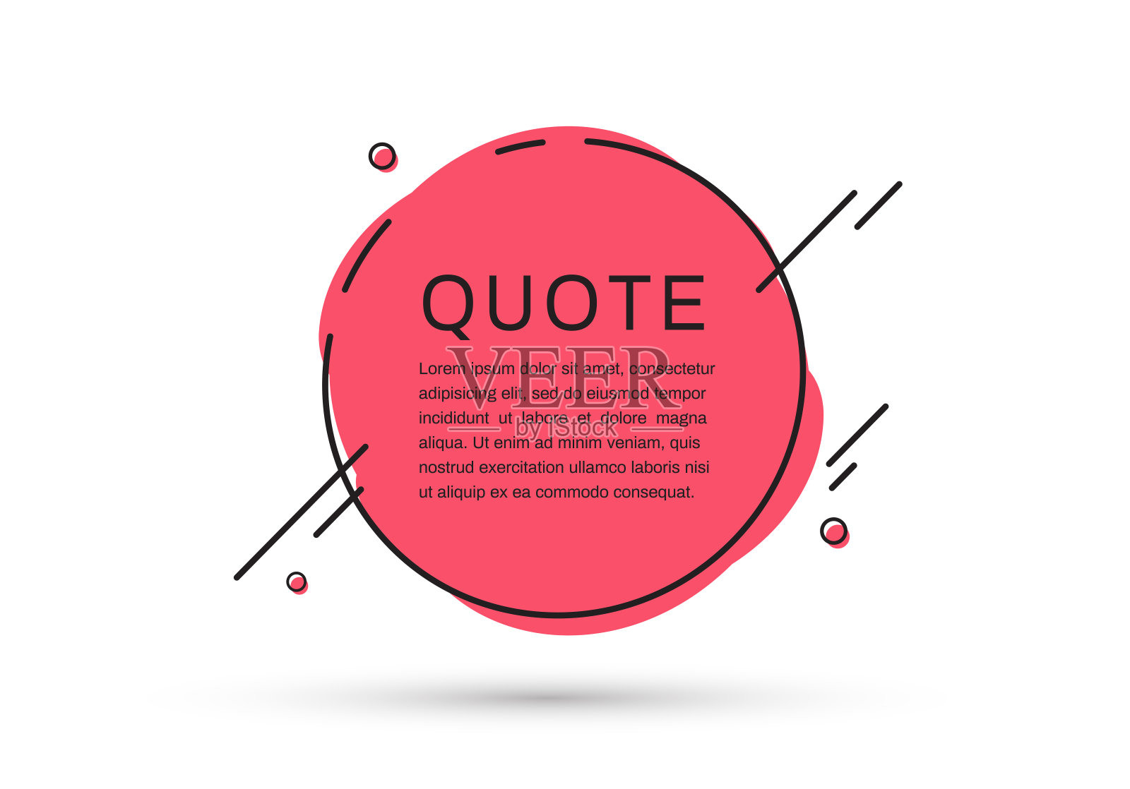 引用框架模板。引用圈文本气泡。演讲泡沫。矢量图插画图片素材