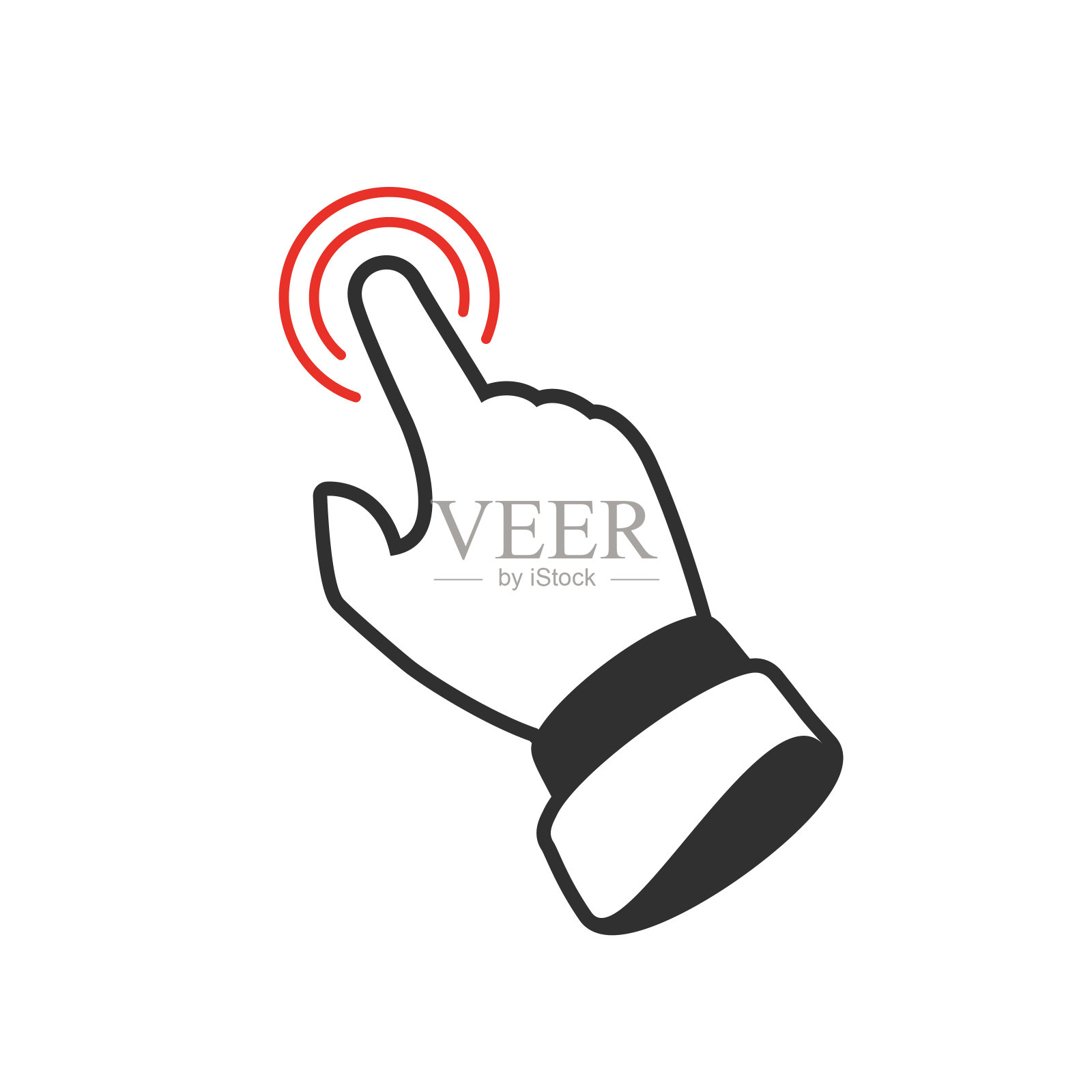 点击这里的按钮。插画图片素材