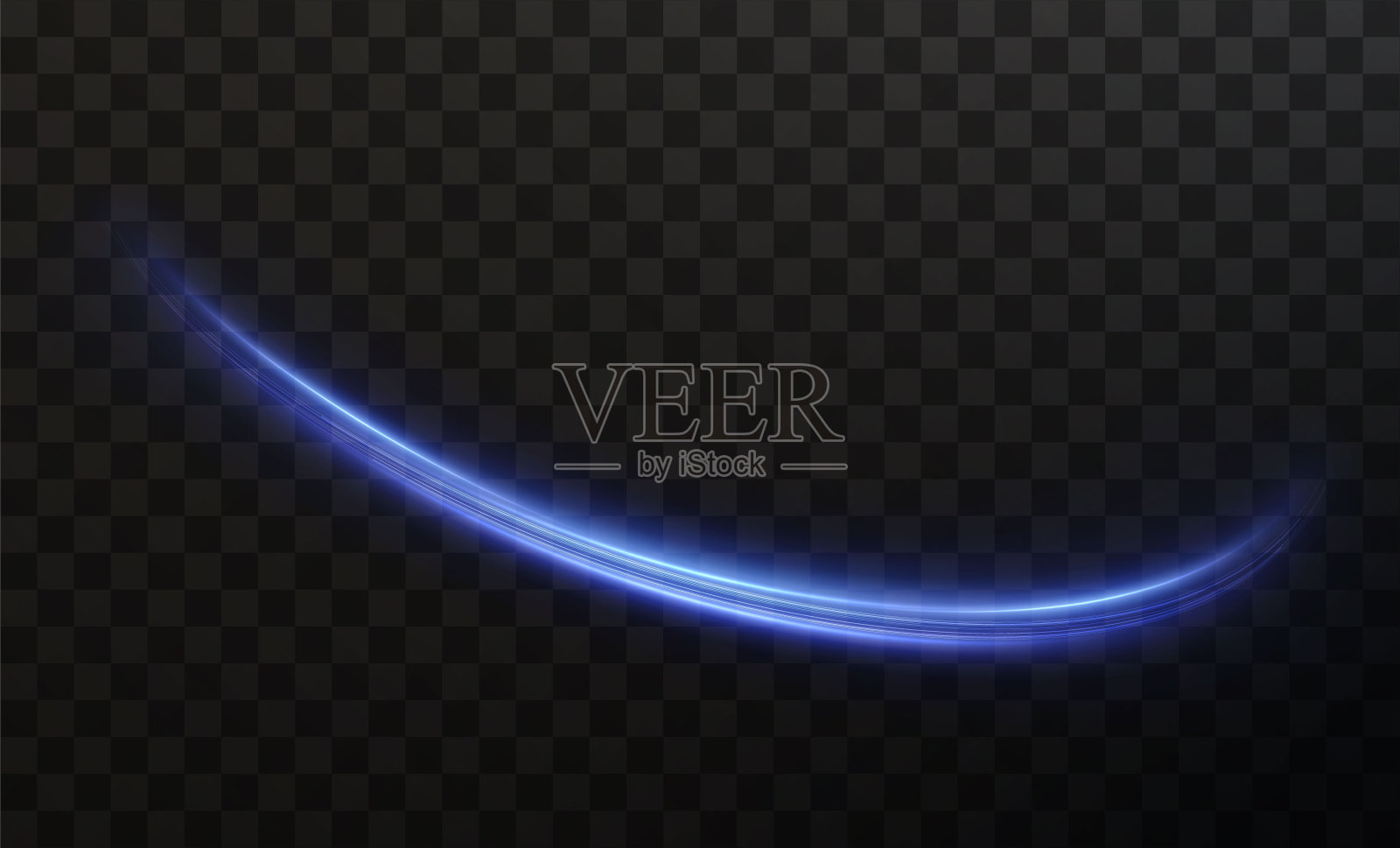 浅蓝色的旋风。霓虹线的曲线光效果。发光的蓝色螺旋。元素为您的设计，广告，明信片，邀请，屏幕保护程序，网站，游戏。插画图片素材