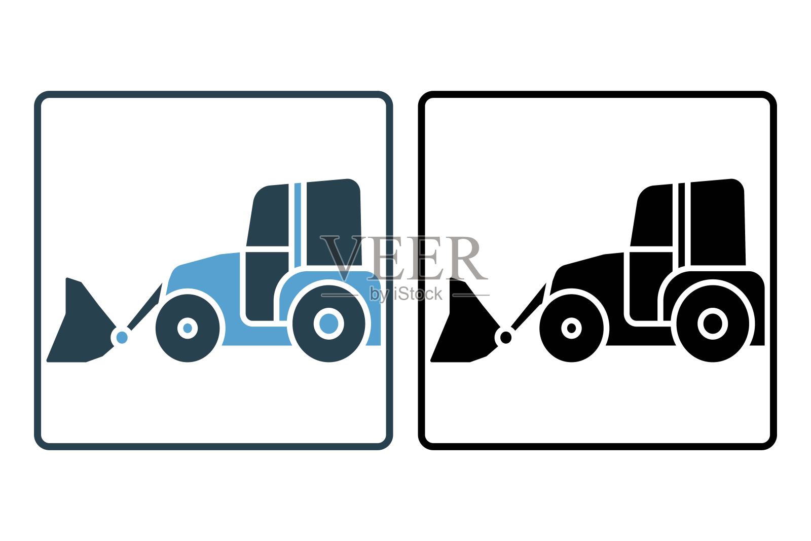 道路建设图标。与建筑相关的图标。适用于网站，应用程序，用户界面，打印等。固体图标样式。简单的矢量设计可编辑插画图片素材